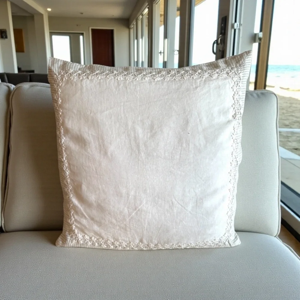 SERENA & LILY Linen Pillow Cover 26x26
